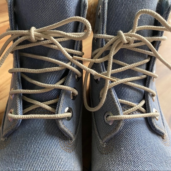 Timberland Just Don Denim Faux Shearling Boots - Picture 7 of 15